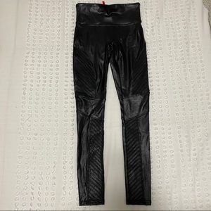 SPANX faux leather Moto leggings